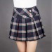 韓版學院風日系加厚半身裙高腰毛呢格子百褶裙短裙(紅格子)(S) J-13615