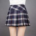 韓版學院風日系加厚半身裙高腰毛呢格子百褶裙短裙(紅格子)(S) J-13615