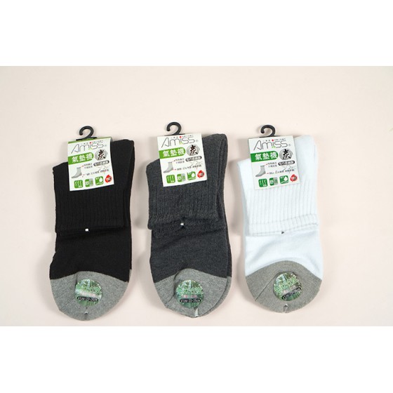 竹碳氣墊襪(灰色) J-12668