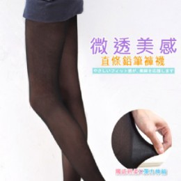 日本雜誌款-直條鉛筆褲襪 J-12343
